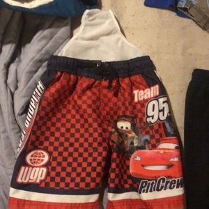 4T boy cars swimming trunks hardly worn